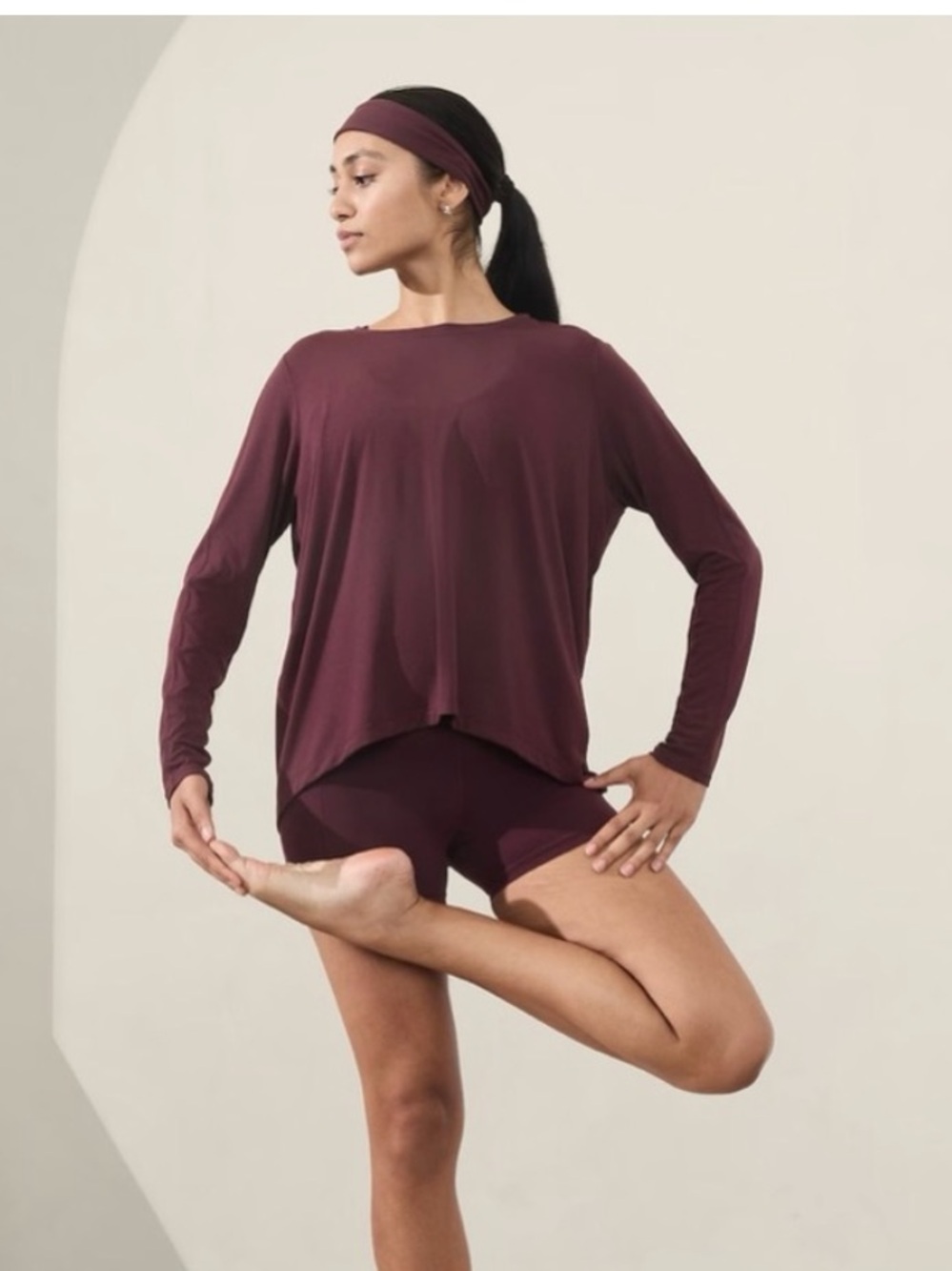Athleta With Ease Long Sleeve Top Size XL